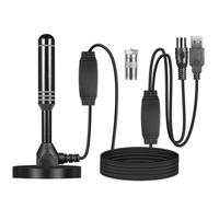 Uooduby Antenna TV Digitale HD Antenna TV HD Amplificata Ad Alto Guadagno da 37 DB per Antenna Digitale Freeview HD per Interni Multiuso per Esterni,A
