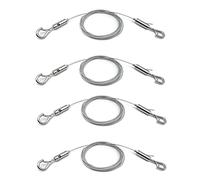 Uooduby Confezione da 4 Fili Regolabili per Appendere Quadri Heavy Duty Supporta Hardware per Appendere 50 Libbre, Fune in Acciaio Inossidabile da 2 M X 1,5 Mm