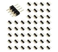 Uooduby Connettore Adattatore un Spina un Rgb un Led un 4 Pin da 200 Pezzi per 3528 Striscia 5050