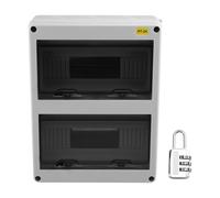 Uooduby Scatola Giunzione HT Series 24 Vie IP65, Scatola di Impermeabile In Plastica ABS per Esterni, Alimentazione Elettrica Elettronica, Contenitore A Binario DIN per Interruttori Auto