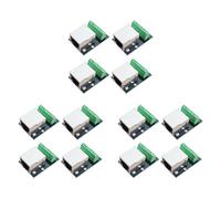 Uooduby Scheda Breakout Connettore Presa Femmina Ethernet RJ45 12 Pezzi, Terminale Adattatore di Rete Schermato Scheda Connettore da 2,54 mm