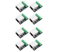 Uooduby Scheda Breakout Connettore Presa Femmina Ethernet RJ45 8 Pezzi, Terminale Adattatore di Rete Schermato Scheda Connettore da 2,54 mm