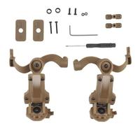 Uooduby Supporto Tattico per Cuffie con Adattatore per Montaggio su Elmetto e Kit Adattatore per Rotaie per Parti Regolabili con Cancellazione del Rumore del Microfono, Set B