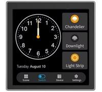 Uooduby Tuya T3E Pannello Touch Screen Pannello di Controllo Intelligente UE Interruttore Pannello di Controllo Intelligente Zigbee Casa Intelligente Interruttore Della Luce Spinta, Nero