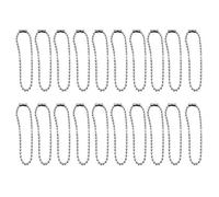 UOOOM 20 pz perline sfera catena connettore chiusura portachiavi metallo Tag portachiavi (argento)