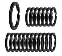 UOOOM - Set da 20 pz di Anelli Portachiavi in Metallo, Diametro 30 mm, Colore - Nero