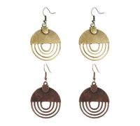 UOPJDD 2 Paia di Orecchini Cavi retrò, Orecchini Rotondi, Gioielli Semplici E Versatili, Gioielli Boho.