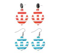 UOPJDD 2 Paia di Orecchini di Stile di Ancoraggio, Orecchini Acrilici, Orecchini di personalità Creativi, Gioielli Interessanti, Accessori per Abbigliamento.