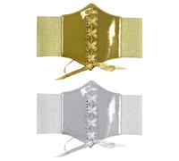 UOPJDD 2 Pezzi Cintura Stretta Da Donna, Cintura Retrò, Accessori Gotici, Accessori Per Abbigliamento, Accessori Semplici E Versatili.