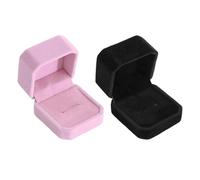 UOPJDD 2 Pezzi Di Gioielli Quadrati, Box Ad Anello, Scatola Di Gioielli In Velluto, Accessori Per Gioielli, Scatola Di Gioielli Semplici.