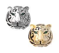 UOPJDD 2 Pezzi di Spilla Tigre, Spille da Stile Creativo, Accessori per Tute, Accessori alla Moda E Personalizzati, Accessori in Stile Punk.