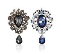 UOPJDD 2 Pezzi di Spille di Strass retrò, Spilla Elee, Ornamenti di Abbigliamento, Accessori per Donne, Accessori per Abbigliamento.