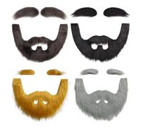 UOPJDD 4 Set di Sopracciglia con Barba Simulate, Oggetti di Ruolo, Materiali di Svolta E Opere di Vestiti Divertenti.