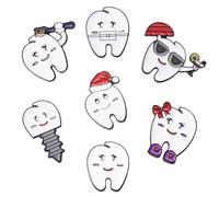 UOPJDD 7 Pezzi di Spilla A Forma di Dente, Gioielli Carini, Spilla Creativa E Divertente, Distintivo Divertente, Souvenir Dentale.