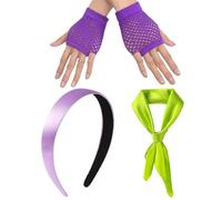 UOPJDD Banca A Taglio Largo da 1 Pezzo, Sciarpa in Raso da 1 Pezzo E 1 Paio di Guanti Cavi, Accessori per Abbigliamento per Feste, Accessori per La personalità Creativa.