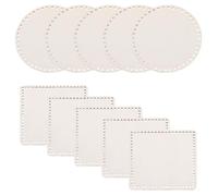 UOPJDD Base in Legno da 10 Pezzi, Tavole in Legno Rotonde, Materiali Artigianali Fai -da -Te, Base di Cesto in Tessuto.