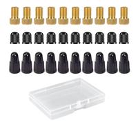 UOPJDD Cappello della Valvola da 30 Pezzi E Scatola di Stoccaggio A 1 Pezzi, Tappo della Valvola A Prova di Polvere, Coperchio della Valvola in Plastica, Accessori per Pneumatici, Adattatore Valvola.