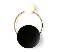 UOPYNE 2-Light Modern Round Wall Sconce Industrial Bathroom Vanity Light with Globe Glass Shade Indoor Lamp Fixtures for Hallway Stairs Living Room Bedroom