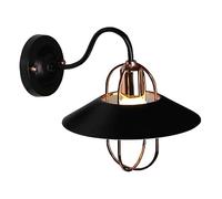 UOPYNE Applique da parete a cupola industriale vintage, lampada lettura comodino con paralume in ferro, in stile fattoria, applique E27 for camera letto, corridoio, soggiorno, soppalco, scale
