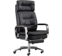 UOPYNE Ergonomic Faux Leather Office Chair High Back Recliner with Retractable Footrest Ultra Soft Gaming Computer Desk Chair for Study