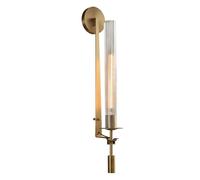 UOPYNE Mid Century Copper Stairs Wall Sconces H71CM Strip Gold Bathroom Lamps with Glass Shade E26/E27 Base Lighting for Bedroom Doorway Vanity