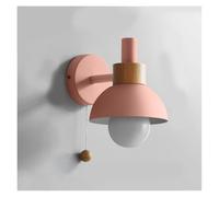 UOPYNE Modern Wooden Bedside Reading Wall Sconce Mount Light Fixtures with Pull Switch E26/E27 Base Bathroom Vanity Lighting for Bedroom Headboard Living Room