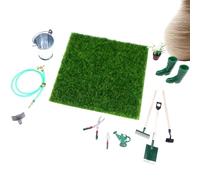 Uoqpty Decorazioni Per Giardinaggio In Miniatura - Statuine Con Rastrello E Pala | 12 Pezzi Set Da Giardino Con | Per Collezionisti Ragazzi Ragazze Bambini Cortile Casa Natale Compleanno Vacanza