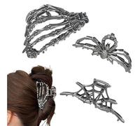 Uoqpty Fermacapelli ad Artiglio per Halloween | Fermagli Decorativi per le Feste - 3 Pezzi Parrucchieri Portatili per Signore Ragazze Studentesse Appassionate Fitness Viaggio Scuola Concerto Danza