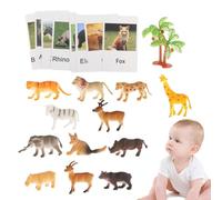 Uoqpty Gioco di abbinamento di animali, Flash Card di abbinamento di animali | Flash Cards Gioco di abbinamento Giocattoli sensoriali degli animali,Giocattoli cognitivi educativi con modelli di