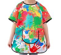 Uoqpty Grembiule Pittura Bambini - Grembiule Artistico Bambini | Impermeabile da Lavoro Bambini 3-12 Anni Unisex per Cucina Scuola Casa Asilo Scuola Materna Cucina