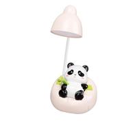 Uoqpty Lampada da tavolo Panda, Lampade da camera Panda - Ornamento per luce notturna con animali - Libri da lettura dimmerabili Panda Light, lampade da comodino ricaricabili da scrivania con