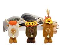 Uoqpty Peluche delle Highlands | 3 Pezzi Di Decorazioni Morbide Per L'Autunno | Decorazione Highland Autunnale - Per Uffici Casa Giardino Cortile Ingresso Soggiorno Dormitorio Appartamento