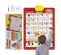 Uoqpty Poster Parlante - Giocattolo Interattivo Parlante Bilingue - Poster Educativi Per Bambini Con Musica Spagnolo E Inglese | Per Aula Casa Asilo Stanza Dei Giochi Natale Compleanno