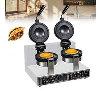 UORDBY Macchina per Waffle con ripieno di Gelato,pressa per panini elettrica Antiaderente,Macchina elettrica per e Hamburger per Uso Domestico o Commerciale Doublehead