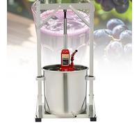 UORDBY Torchio Idraulico per Vino, Attrezzatura per la Produzione di Birra Fatta in casa in Acciaio Inox, spremiagrumi Naturale per Miele, Olio d'oliva, Mele, UVA, Bacche, Verdure 12L