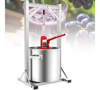 UORDBY Torchio Manuale per UVA, torchio Idraulico in Acciaio Inox, torchio per Sidro, torchio per Vino di Mele, Vino D'uva, Attrezzatura per la Produzione di Vino e Succo di Sidro 12L