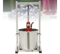 UORDBY Torchio Manuale per UVA, torchio Idraulico in Acciaio Inox, torchio per Sidro, torchio per Vino di Mele, Vino D'uva, Attrezzatura per la Produzione di Vino e Succo di Sidro 22L