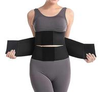 Uornwz Floralshe Fajas, Belt Waist Cincher Ab Belt Tummy Control Body Shaper with Triple Wrap Women Waist Trainer Plus Size, Nero , XL