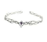 UOSIA Moda Oro Colore Semplice Sposa Tiara Corone Cristallo Ciondolo Tiara Fascia Fata Costume Corona Accessori Cosplay Per Le Donne