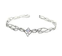 UOSIA Moda Oro Colore Semplice Sposa Tiara Corone Cristallo Ciondolo Tiara Fascia Fata Costume Corona Accessori Cosplay Per Le Donne