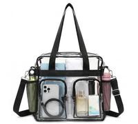 UOSIWYA Sacchetti trasparenti, borsa trasparente trasparente con cerniera e tracolla in PVC impermeabile attraverso borse a tracolla per concerti viaggi lavoro