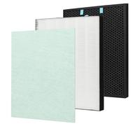 UOUOLONUN 1 set di vero filtro HEPA di ricambio per purificatore d'aria Bissell Air400, 1 filtro HEPA e prefiltro + 1 filtro a carbone, rispetto ai pezzi # 2521 e 2520
