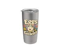 Uova Cellent Funny Easter Egg Pun Bunny Bicchiere termico in acciaio inox doppia parete