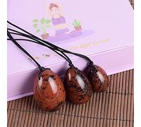 Uova da massaggio Yoni Ball Pietra preziosa naturale di mogano Strumenti for esercizi Kegel Pietra di cristallo, regalo da 3 pezzi raccolta domiciliare(Color:3 Pcs and Box)