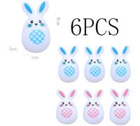 Uova Decorative Plastica Leggera 8cm Coniglio(A) | Design coniglio adorabile, apertura per facile, riempimento dolci, plastica leggera, per ideale feste