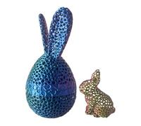 Uova di coniglio pasquale, uova di Pasqua preriempite con giocattoli | Uova di Pasqua decorative da tavolo,Figurina di coniglietto di giocattoli stampati in, figurine da collezione di uova di conig