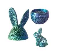 Uova di coniglio pasquale, uova di Pasqua preriempite con giocattoli | Uova di Pasqua decorative da tavolo - Figurine da collezione Giocattoli stampati in, Uova di coniglio vuote Decorazioni pasqua