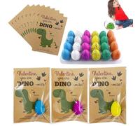 Uova Di Dinosauro da Cova - Confezione Di 24 Uova Di Dinosauro in Crescita | Ornamento Di Dinosauro da Cova Che Cresce In Acqua con Crepe Di Colori Assortiti per Bambini Oltre 3 Anni