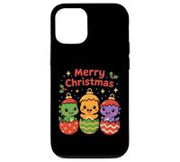 Uova di dinosauro Kawaii Baby Festive Christmas Dino Custodia per iPhone 12/12 Pro