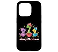 Uova di dinosauro Kawaii Baby Festive Christmas Dino Custodia per iPhone 15 Pro